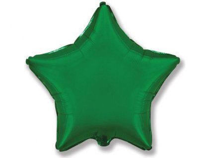 Fólia lufi csillag zöld 46cm