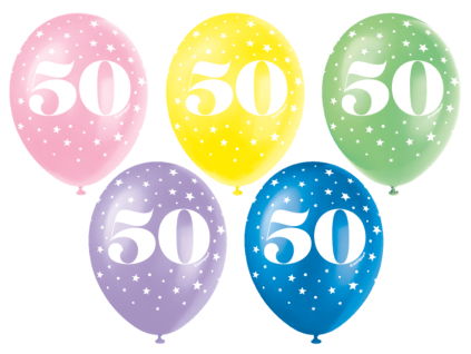4586 balony 50 birthday star 9792