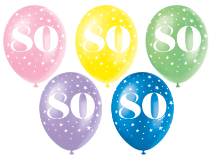 4595 balony 80 birthday star 9795