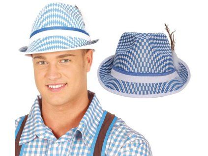 Klobouk Oktoberfest s pírkem