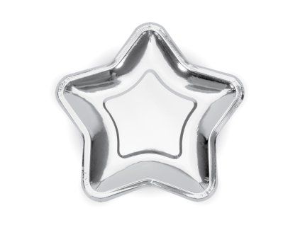 8765 8765 paper plates star silver 23cm 16071