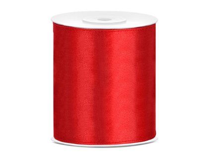 satin ribbon red 100mm25m 16149