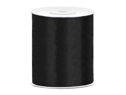 satin ribbon black 100mm25m 16151
