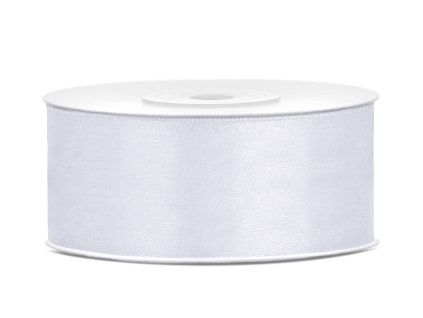 satin ribbon white 25mm25m 16199