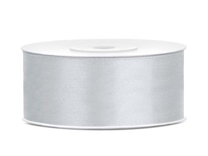 8924 satin ribbon silver 25mm25m 16202