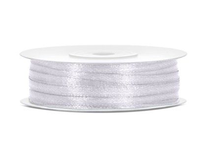 satin ribbon white 3mm50m 16222