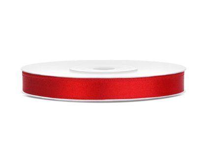 satin ribbon red 6mm25m 16294