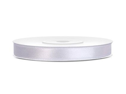 satin ribbon white 6mm25m 16295