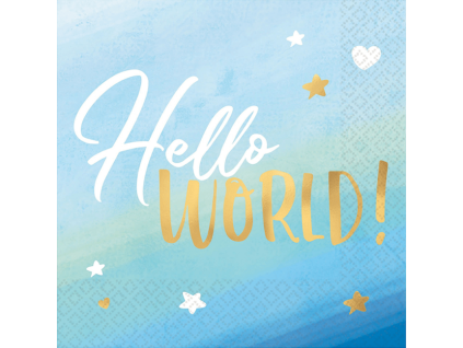 servitky hello world baby boy 17172