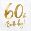 8564 8564 napkins 60th birthday white 33x33cm 15759