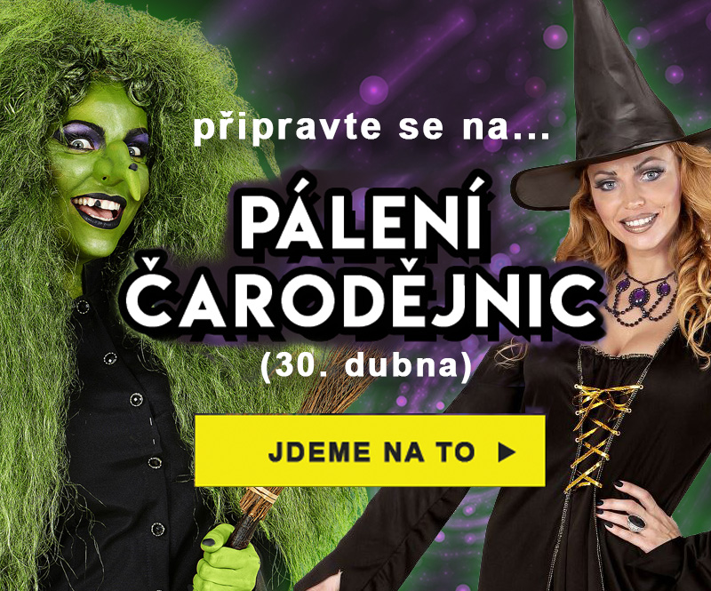 Karnevalové kostýmy a masky pro čarodějnice