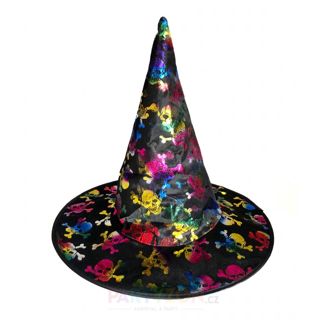 carodejnicky klobouk s lebkami karneval