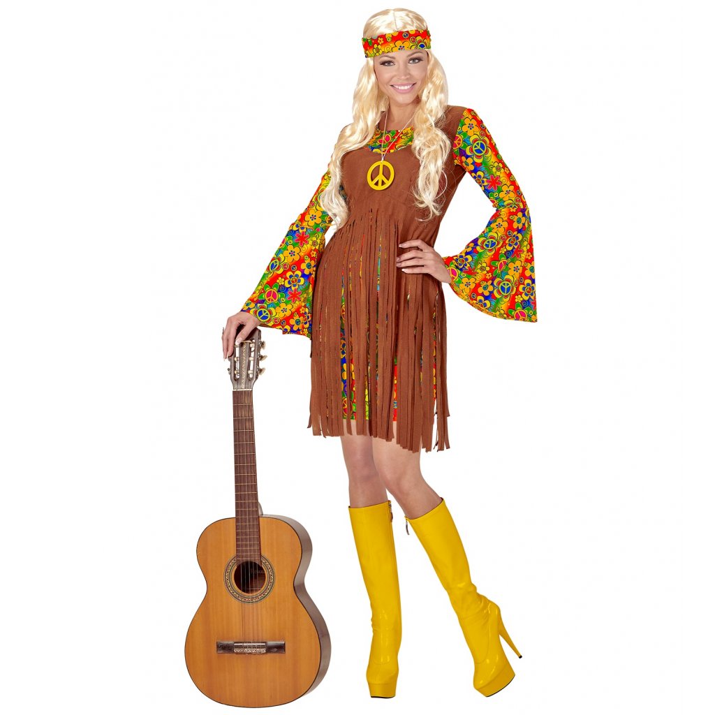 Dámské hippies šaty s třásněmi