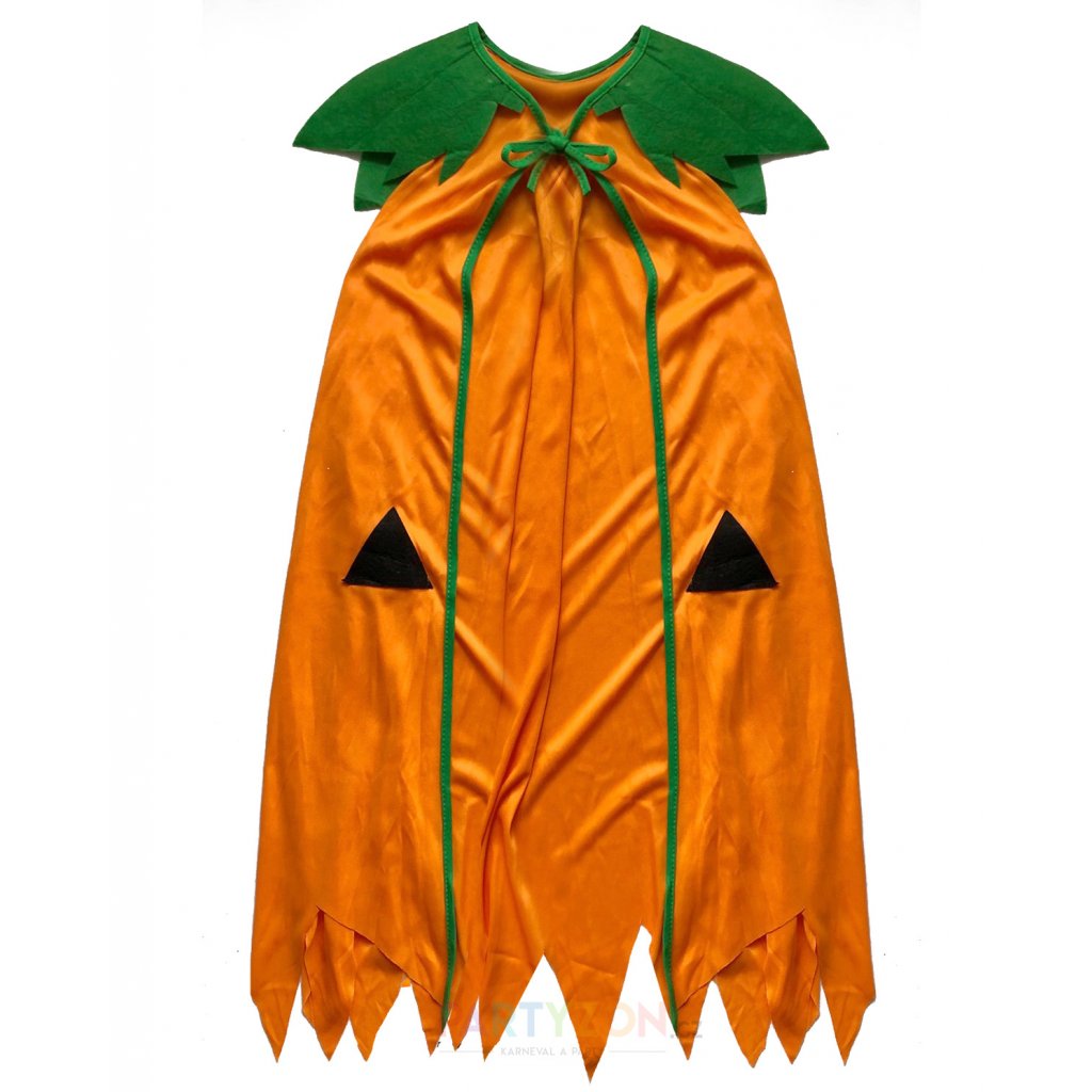 Oranžový plášť Halloween dýně 100 cm | PARTYZON.cz