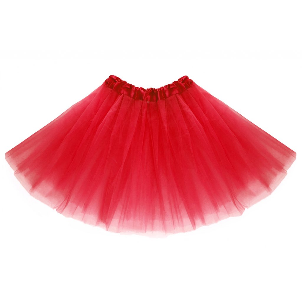 tutu tylová sukně červená na karneval a párty