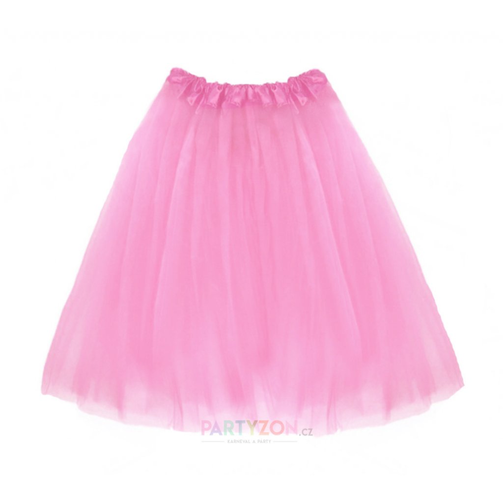 dlouhá tutu sukně růžová 70 cm partyzon