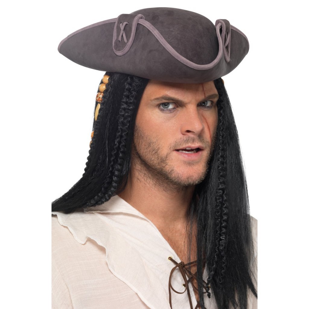 Pirátský klobouk šedý