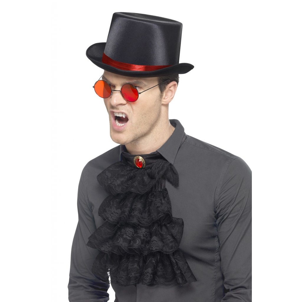 Sada Drákula klobouk, brýle, límec kostým upír