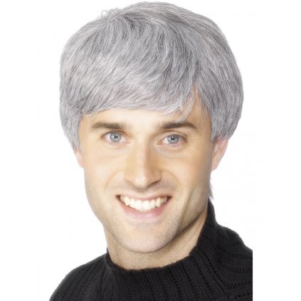 Pánská paruka šedivé vlasy