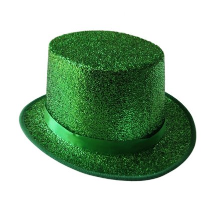 Zelený klobouk lesklý