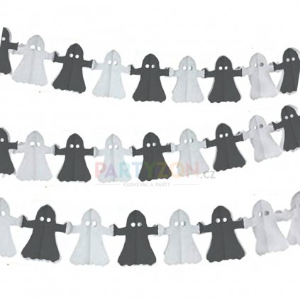halloween papirova girlanda duch
