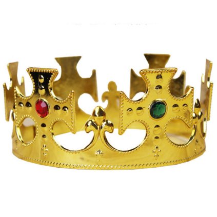 Královská koruna zlatá karneval kostymy