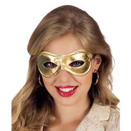 Zlatá škraboška na oči na karneval a maškarní bál
