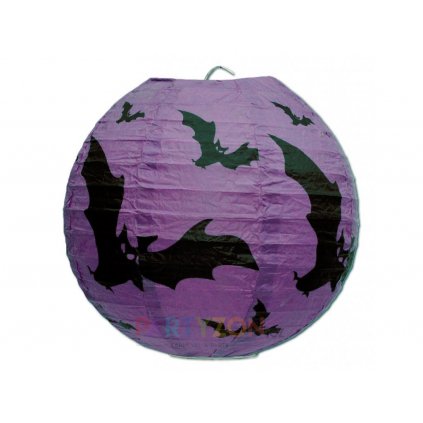 papirovy lampion s netopyry halloween