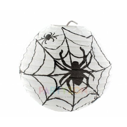 bily lampion na halloween pruvod