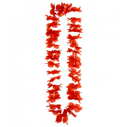 cerveny kvetinovy havajsky venec na party