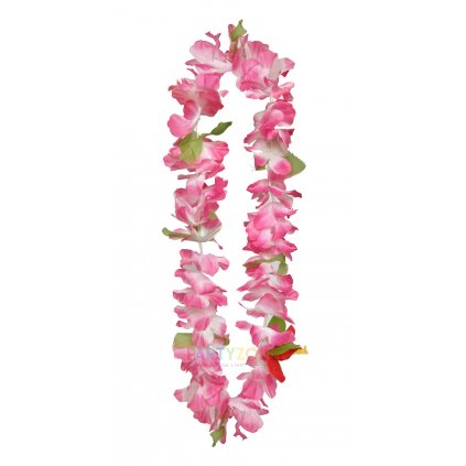 párty růžový květinový věnec havajský
