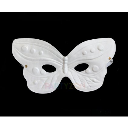 papírová maska motýl k domalování
