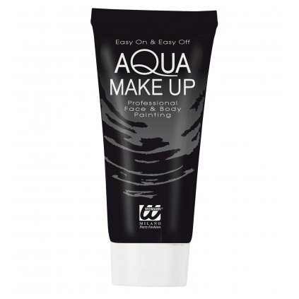 Barva Aqua Make Up na obličej a tělo černá v tubě