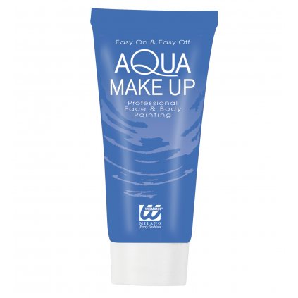 Barva Aqua Make Up na obličej a tělo modrá v tubě