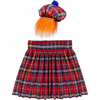 kostym skota kilt a cepice