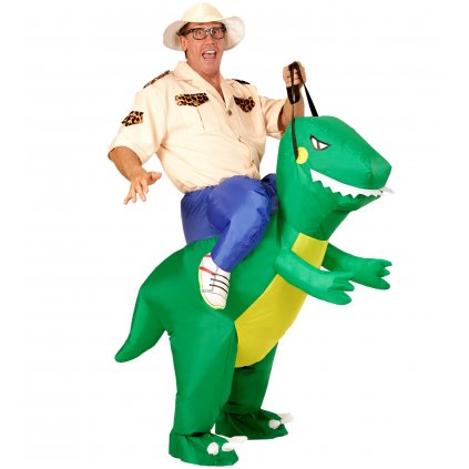 Kostým jezdec na dinosaurovi piggyback