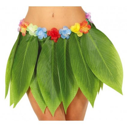 havajska sukne s kvety bananove listy