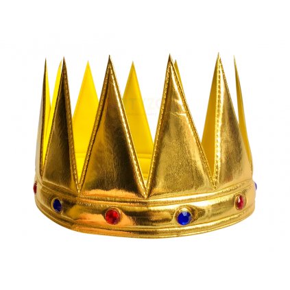 Zlatá látková královská koruna