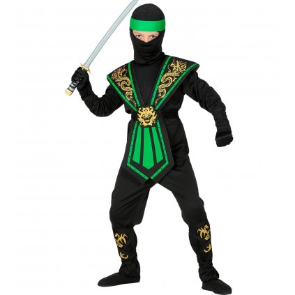 Dětský kostým japonský ninja zeleny