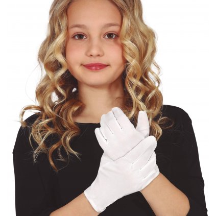 Dětské bílé rukavice