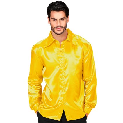 Žlutá saténová košile