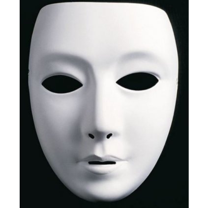 bílá maska k domalování