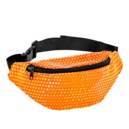 Oranžová ledvinka s flitry