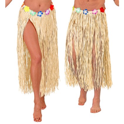 Havajská béžová Hula Hula sukně 80 cm