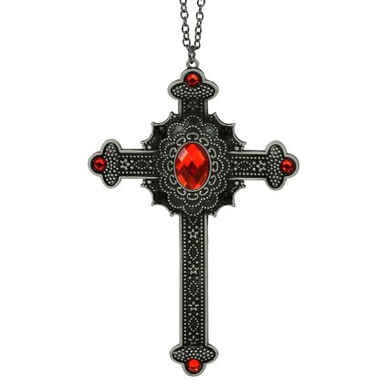 Černý kovový gothic kříž