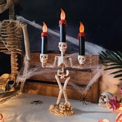 svicen kostlivec halloween dekorace