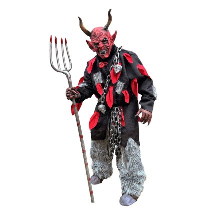 kostým kožich čerta s plameny