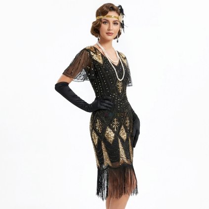 Retro šaty Velký Gatsby 30. léta deluxe