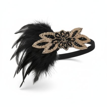 Čelenka s peřím 20. léta Art deco