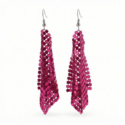 sperky 80 leta retro ruzove nausnice